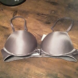 NWOT 34A Ambrielle Brown/grey Padded underwire Super Sexy Push up Bra